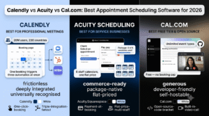 Calendly vs Acuity vs Cal.com: Best Appointment Scheduling Software in 2026