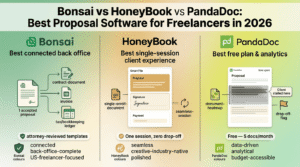 Bonsai vs HoneyBook vs PandaDoc: Best Client Proposal Software for Freelancers in 2026