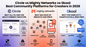 Circle vs Mighty Networks vs Skool: Best Community Platforms for Creators in 2026