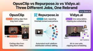 OpusClip vs Repurpose.io vs Vidyo.ai: Best Content Repurposing Tools