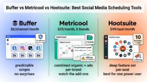 Buffer vs Metricool vs Hootsuite: Best Social Media Scheduling Tools