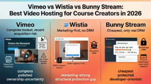 Vimeo vs Wistia vs Bunny Stream: Best Video Hosting Platforms for Course Creators